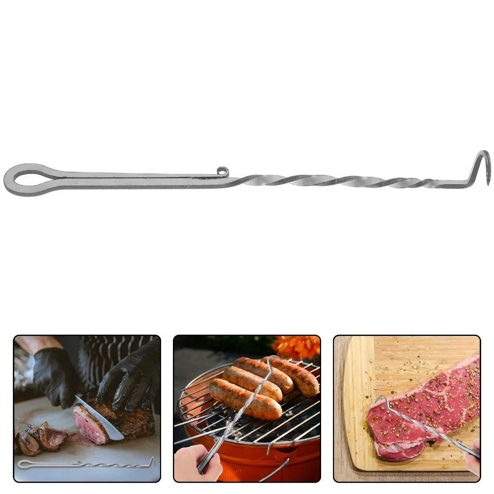Reusable Barbecue Turner Hook Long Handle Grilling Steak Turner Practical BBQ Food Flipper  Griddle