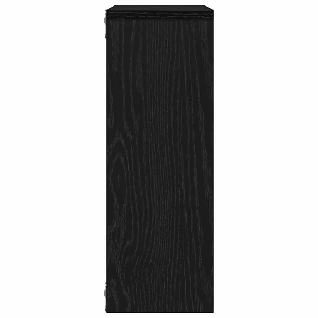 Schwarzes Wandregal, hängendes Dekorationsregal, Dekoratives Ablageregal, 45x16x45 cm Spanplatte