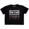 Camiseta Crop Top Feminina Autêntica Nine Inch Nails Downward Spiral P-2GG NOVA