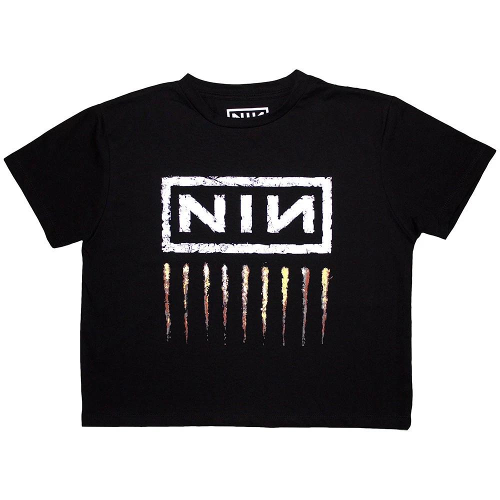 

Authentic Nine Inch Nails Women s Downward Spiral Crop Top T-Shirt S-2XL NEW XL