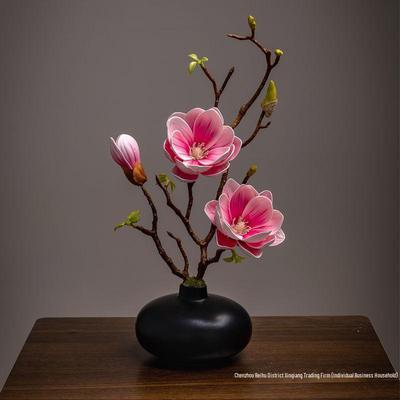 Magnolia Ceramic Vase Decoration for Dining Table, Living Room, and Cabinet
