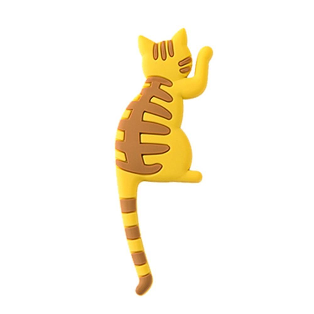 Creative Removable Cat Tail Refrigerator Hooks Cartoon Cat Furniture Decorations Strong Magnetic Hook Fridge Magnet Hook Home