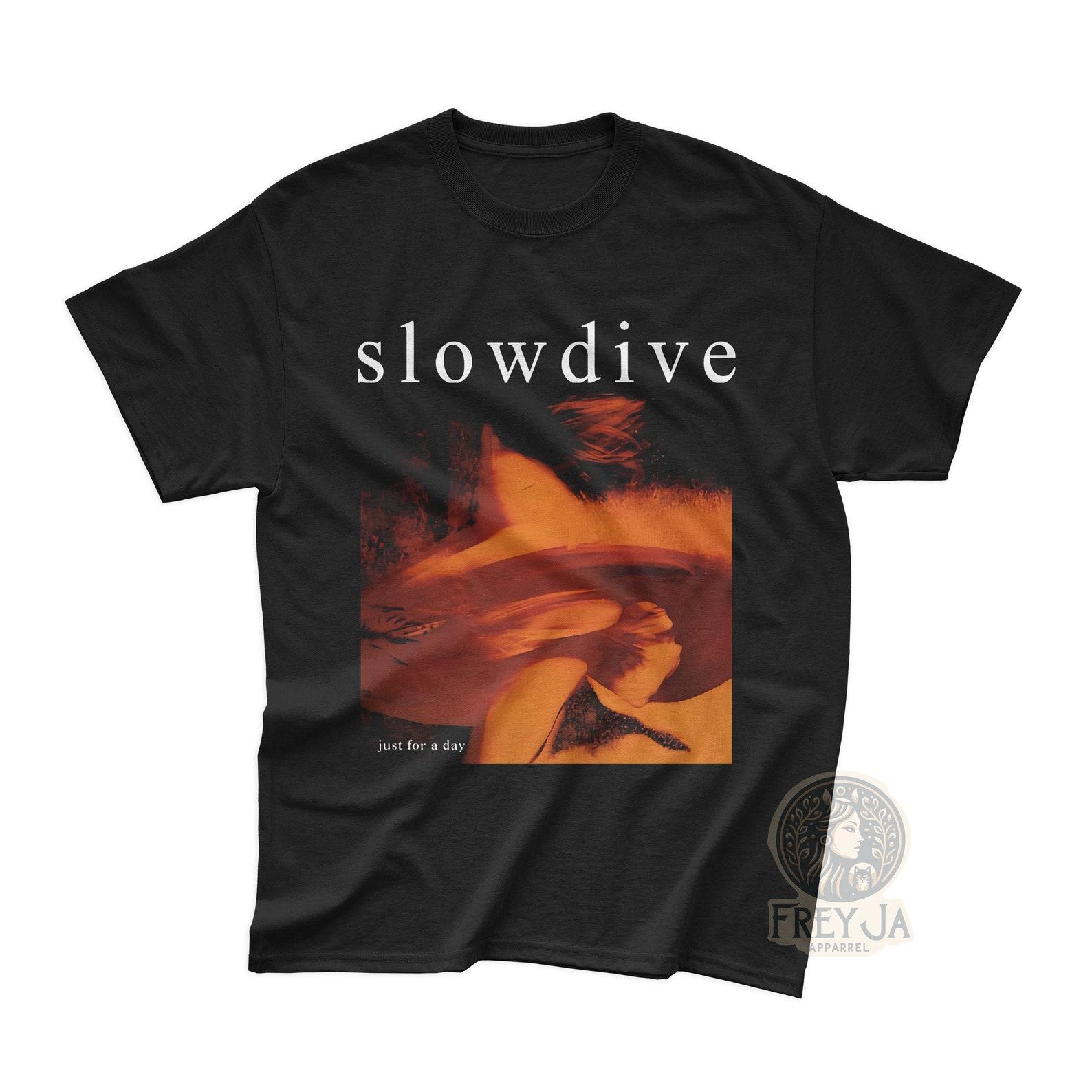 Slowdive Exclusive T-Shirt - Unisex Music Band Tee - Just For A Day Album - Printed Music Apparel Gift - Souvlaki Merch XL