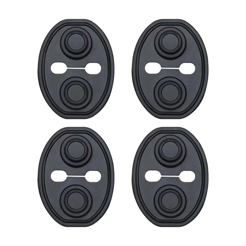 

4pcs Universal Silicone Door Lock Covers Prevent Dust Rusts Corrosion with Quick Snap Installation for Most Vehicles чёрный