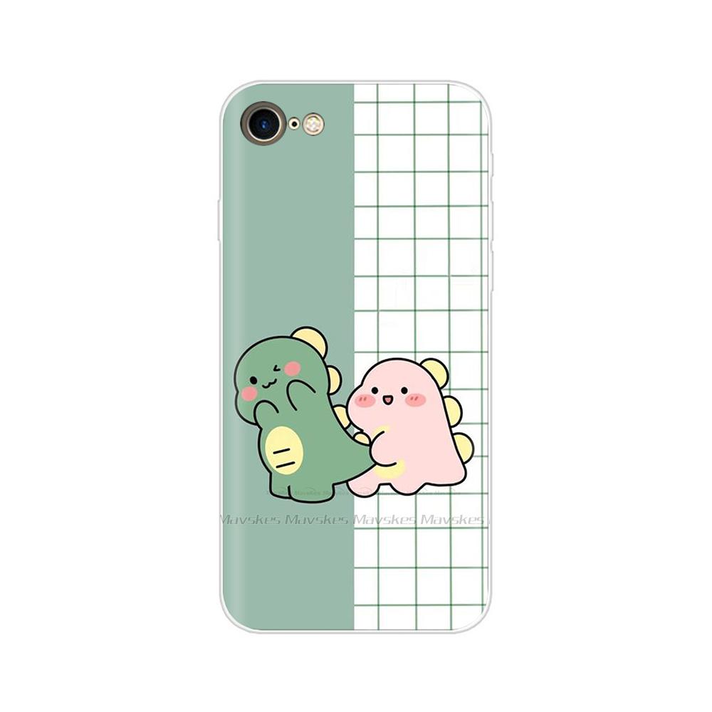 For iPhone SE 2020 Case Fashion Cartoon Soft TPU Back Cover For iPhone SE Clear Silicone Casing Protective Cases For iPhoneSE