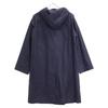 MACKINTOSH LM-015B Navy 100% Linen Hooded Coat Coat 34 NavyUsed
