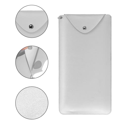 Geekria Keyboard Case, Vegan Leather Travel Protective Bag for Razer Joro Portable Wireless and Logitech MX Keys Mini (Light Gray)