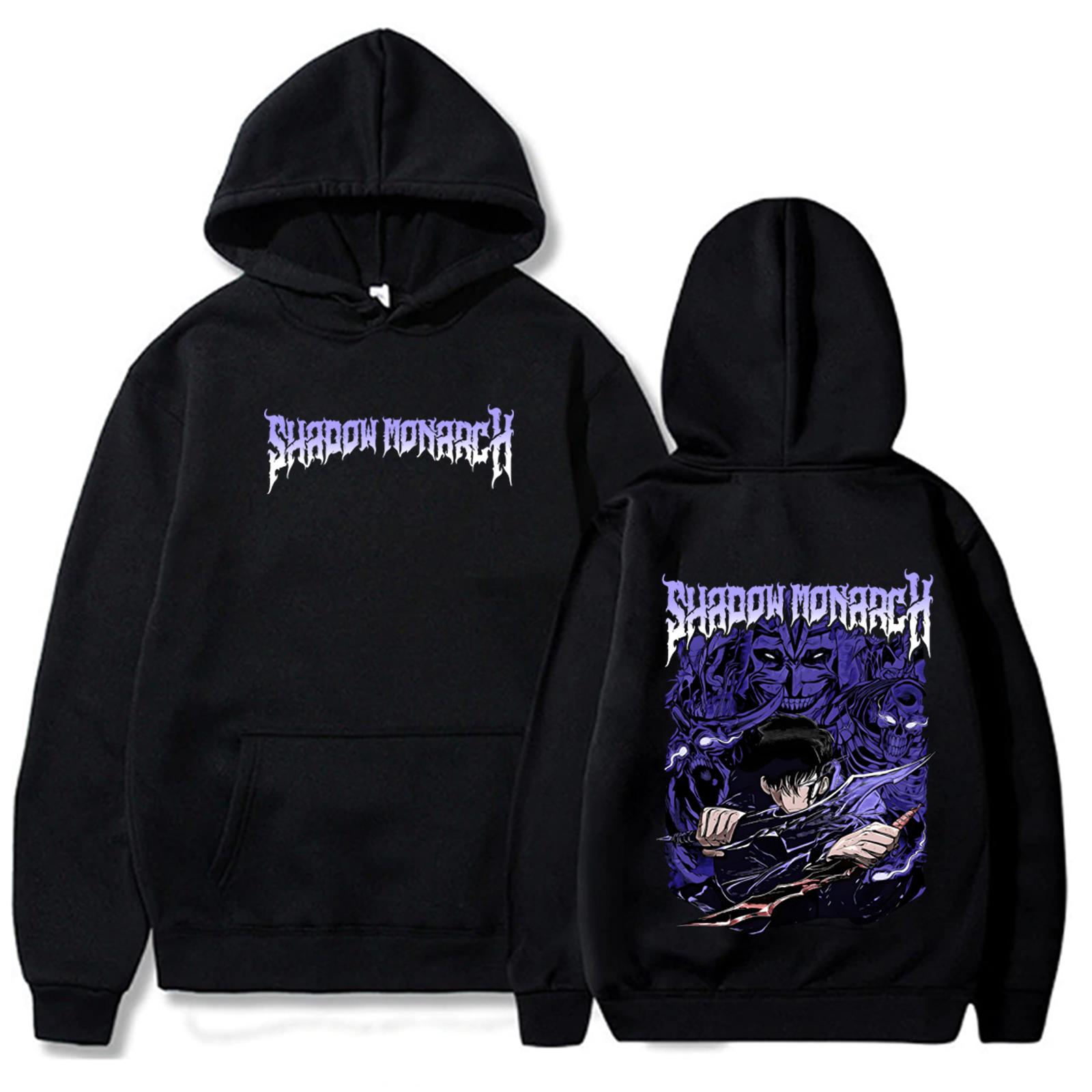 

Anime Solo Leveling Shadow Monarch Hoodie Harajuku Pullover Tops Man Woman Sweatshirt Fans Gift 3XL