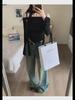Women's 2024 One-Shoulder Slim Long-Sleeve Top and Scarf Set - Spring/Autumn Edition