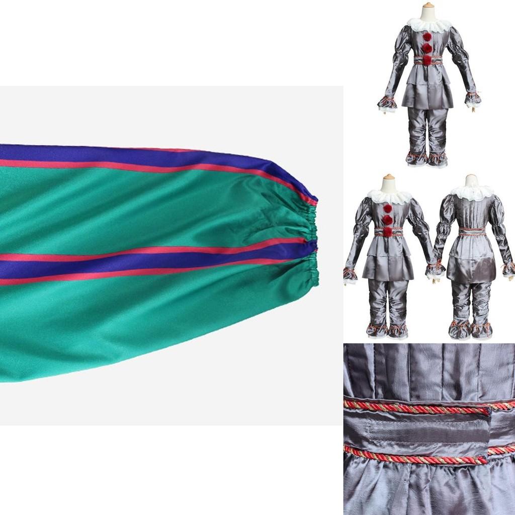 Authentic Pennywise Cosplay Costume For Kids Stephen King's It Clown Suit For Halloween Party