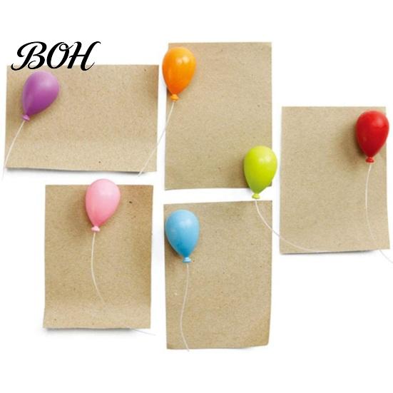 Magnetic Notes Holder 6Pcs/Set 3D Balloon Refrigerator Magnet, Shape Memo Photo Decorative Fridge Magnets Magnet for Whiteboard Locker Door Classroom