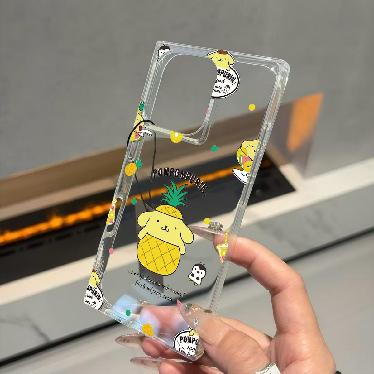 

Square Back Tube Protection Clear Case For iPhone 13 16 ProMax 15 Plus 12 11 14 Pro Max Anti-Oxygen,Pineapple Pudding Dog Pattern Casing iphone 11 ProMax