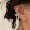 Simple Hollow Sling Bow Ear Clip For Women Sweet Cool Fairy Simple Style Exquisite Ear Bone Earrings Gift