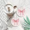 2 Or 6Pcs/Set Non-Slip Pink Bow Print Car Cup Holder Coasters Universal Fit Interior Accessories