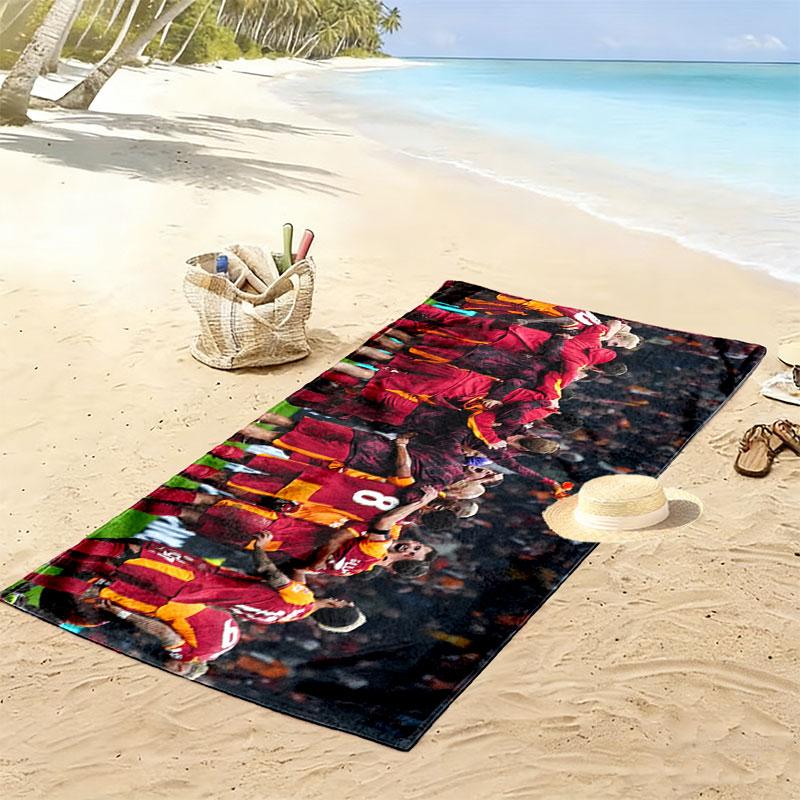Asciugamano da Spiaggia con Stampa Galatasaray, Asciugamano Grande Morbido Asciugatura Rapida per Spiaggia Campeggio Nuoto