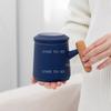 450ml Ceramic Mug Household Water Separation Cup Office Covered Filter Cup Tea Steeping Cup Drinking Utensils Teaset Accessories