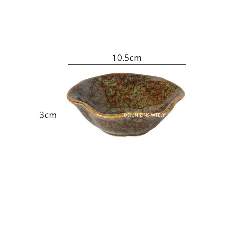 4-inch High-quality Ceramic Plate Creative Barbecue Seasoning Dish Dumpling Soy Sauce Dish Japanese Sushi Plate Kitchen Supplies