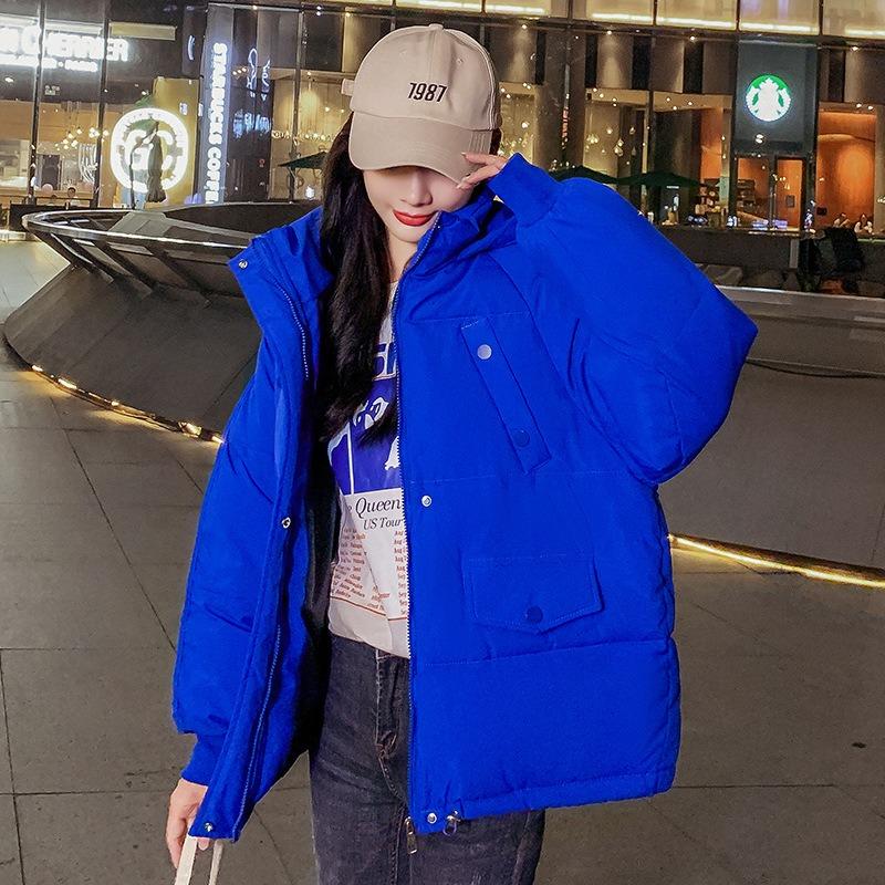 

DAFIFY Женская мода Повседневные Осенне-зимние Однотонные с принтом Куртки и Пальто Пуховики XXL синий