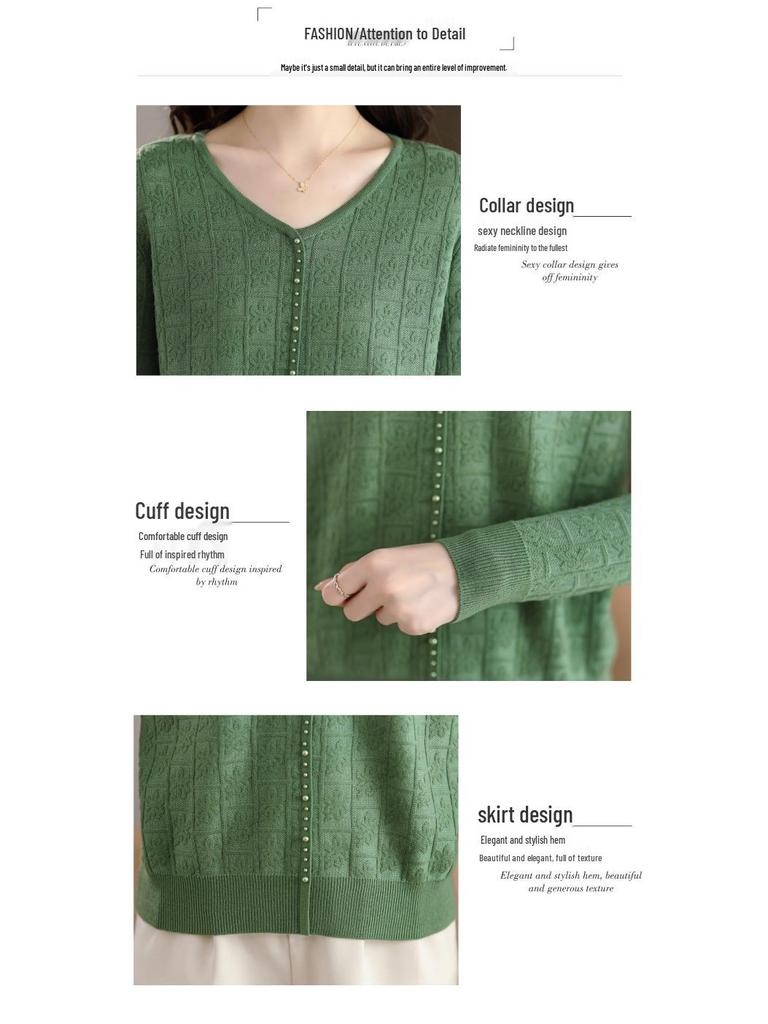 Mamas Herbst-Strickpullover mit V-Ausschnitt: Modisches, lockeres, warmes Oberteil für Frauen mittleren Alters und ältere Frauen