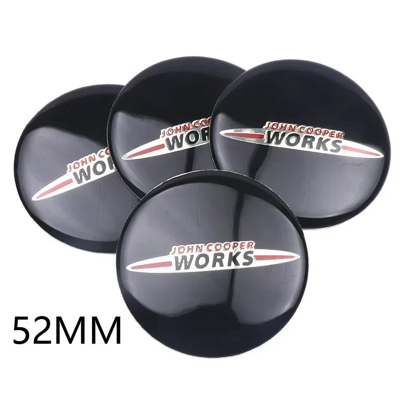 

Car Wheel Center Hub Stickers Logo 4pcs 52MM for Mini Cooper R57 R52 R53 CLUBMAN JCW R50 R56 R58 R60 COUNTRYMAN Accessories