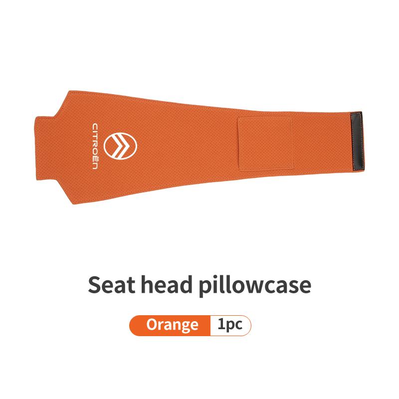 

Car Seat Headrest Protective Cover Leather Pillowcase Auto Accessories For Citroen C4 C3 C5 C1 C2 Berlingo Celysee Cactus