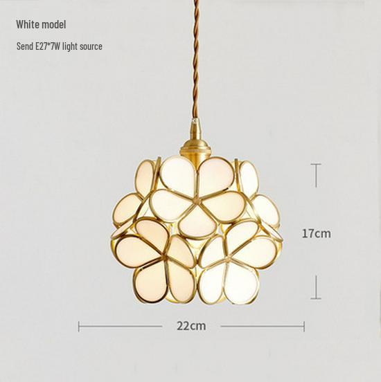 Postmodern Japanese Nordic Petal Chandelier - Luxury Copper Bedroom & Living Room Lamp