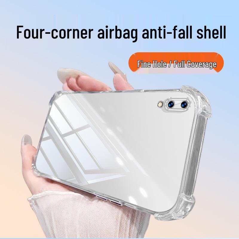 

Vivoy93 Transparent Phone Case with Airbag Corners, Anti-Fall TPU, Stylish High-End Simple Ins Style vivo Y93 прозорий