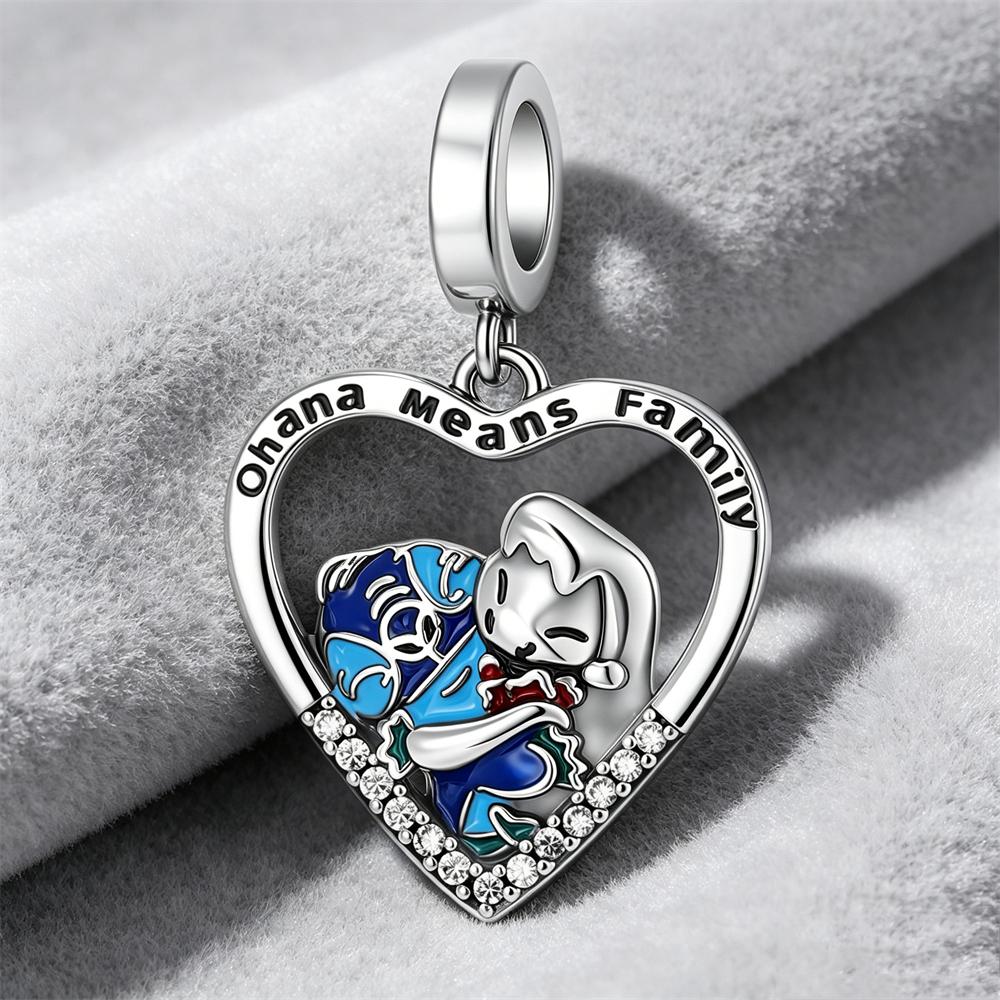 925 Silver Princess & Couple Dangle Charms Fit European Bracelets, Enamel & Crystal Beads for Women DIY Jewelry