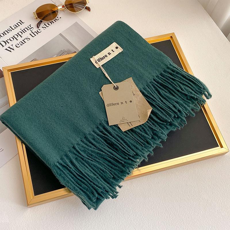 45 Color Winter Scarf For Women Long Warm Cashmere Scarves Hijab Solid Lady Shawl Wrap Female Pashmina Bandana Head Stole