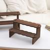 Wave Edge/Straight Edge Wood Display Shelf 2 Tiers Bracelet Bead Display Rack  Living Room