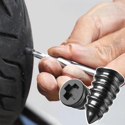 Yousheng 40/50/60Pcs Tire Repair Rubber Nails Kit Heavy Duty Screw-in Tire Repair Nails Car Motorcycle Truck Vacuum Tires Puncture Repair Screws