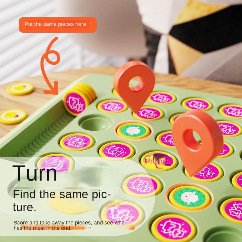 Double player Animal Flip Chess Children's Match Clever Calculation Parent child Interactive Puzzle Reasoning Game Board Games