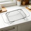 Vegetable Washing Basket MultiFunctional Stainless Steel Sink Strainer Space Saving