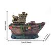 Aquarium Fish Tank Landscape Pirate Ship Wreck Ship Decor Resin Boat Ornament Aquarium Accessories Decoration