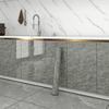 High Gloss White Self-Adhesive Cabinet Stickers - Heat Resistant, Oil-Proof for Kitchen & Dining Surface Renovation.