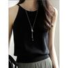 Summer New Sexy Spice Crew Neck Slim Slim All Knitted Simple Halter Vest Top Women's Wear