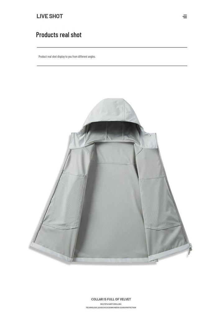 New Style 3D-Cut Windproof Waterproof Softshell Jacket for Couples – Spring/Autumn Mountaineering Suit