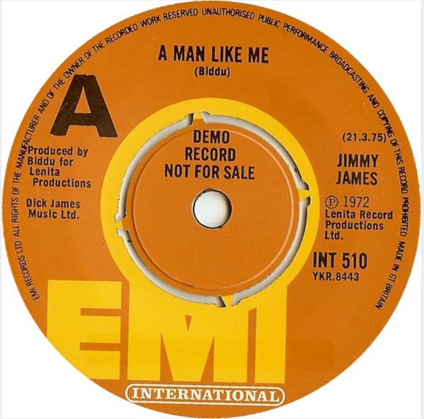 

7inch Record JIMMY JAMES - A Man Like Me INT510PROMO EMI 1975 UK Soul/Funk Used