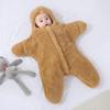 Thick Fleece Starfish Swaddle for Newborns - Anti-Startle Outdoor Sleeping Bag