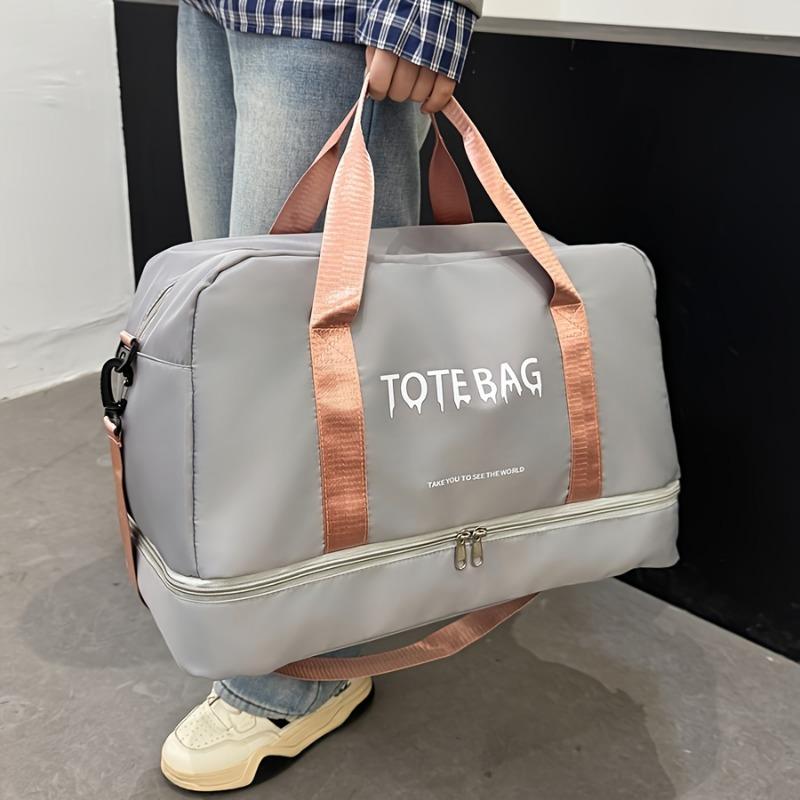 Large-Capacity Travel Bag - Lightweight Nylon, Dry/Wet Separation, Perfect for Sports, Vacations & Short-Distance Business Trips, Luggage for Travel
