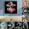 5D DIY Partial Special Shaped Drill Diamond Painting Kit Lady Decoration