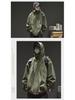 Men's Retro Street Style Hooded Jacket - Oversized, Solid Color, Trendy Brand