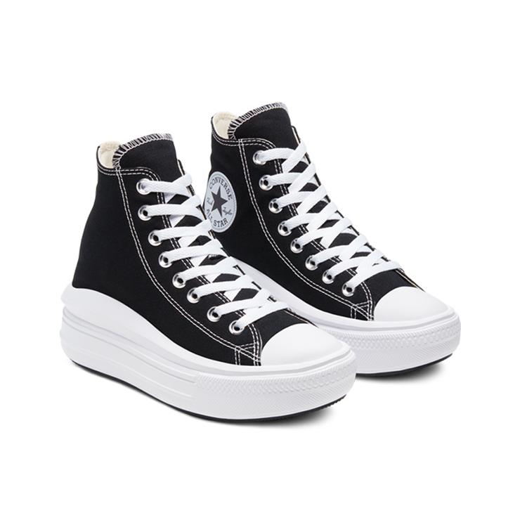 New Converse Chuck Taylor All Star Move Hi Black Women's 568497C