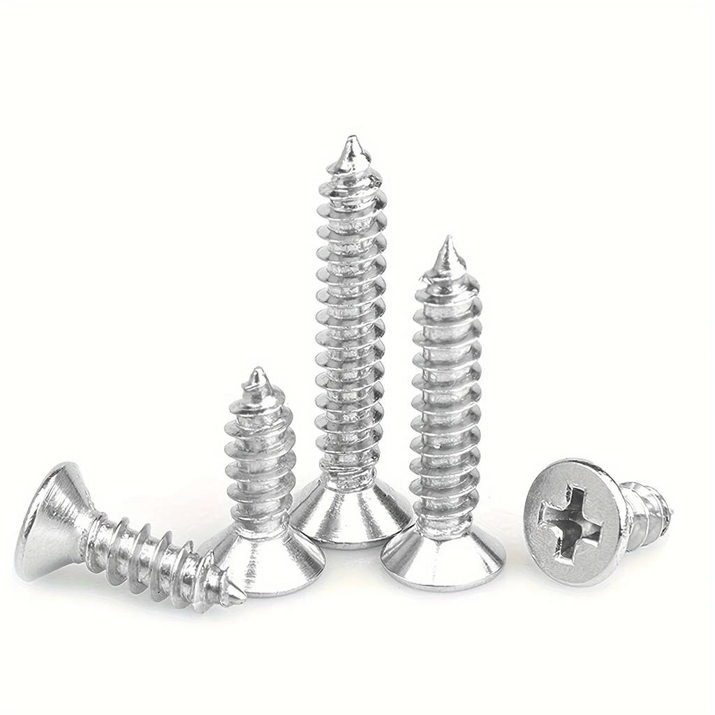 1060 carbon steel wood screw classification kit, self tapping screw set, screws, various flat head screws M2 4/5/6/8/10/12/16/20