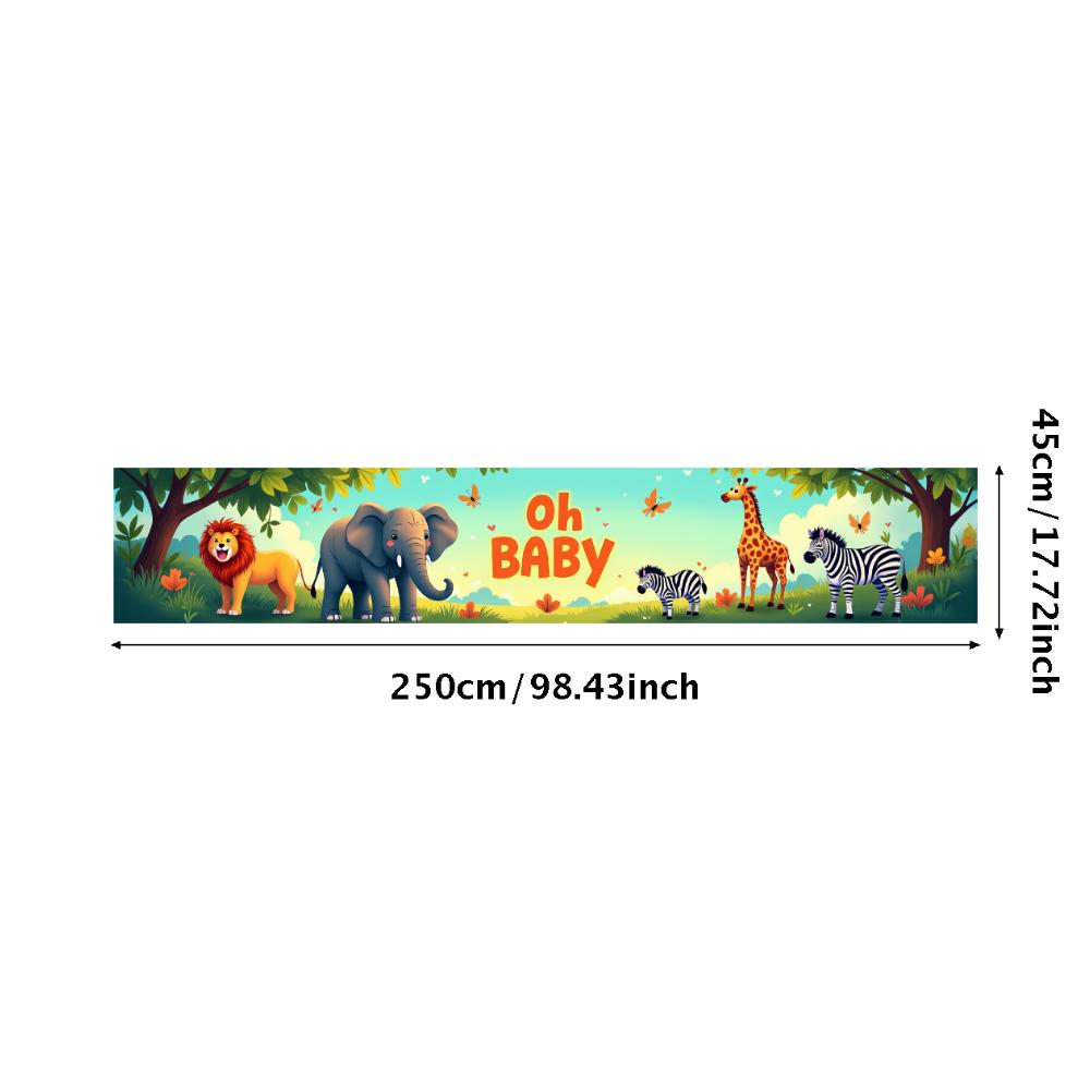 High-quality Party Backdrop Exotic Personalized Themed Zoo Animals Background Playful Birthday Banner for Nursery Decor