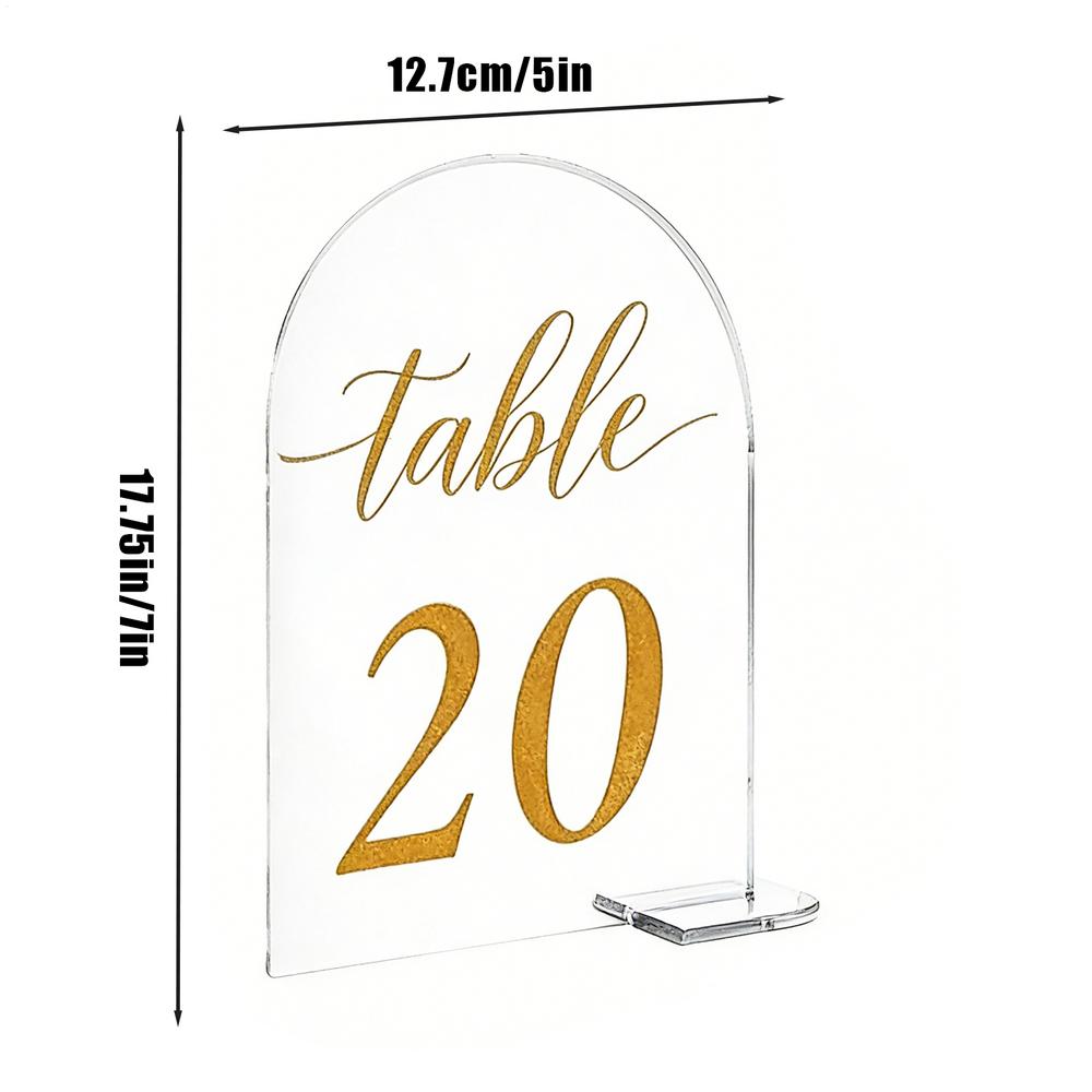 

30 шт. Акриловая свадебная карточка места № 1-30 Бирка с именем Арка Пустая карточка рассадки DIY Подвесной знак Отметка места Банкет Праздничное украшение