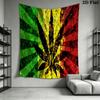 Reggae Vibes Wandteppich Rasta Farben Weltraum Wandteppich Wandbehang Hintergrundtuch Hintergrundtuch Kunstwerk Weihnachtsgeschenk