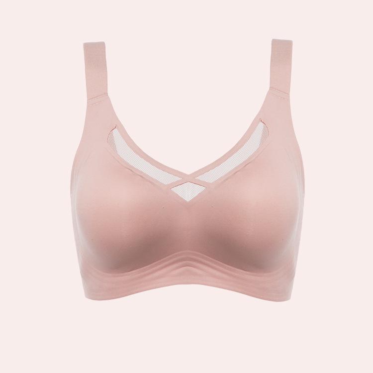 Plus Size Seamless Jelly Thin Sports Bra - Anti-Sagging Design