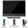 15.6-inch FHD IPS Laptop Expansion Screen Monitor With Holder 1080P Portable EM1561 Expansion Screen Laptop Gaming