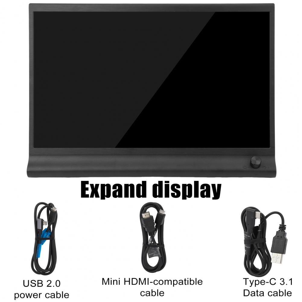 15.6-inch FHD IPS Laptop Expansion Screen Monitor With Holder 1080P Portable EM1561 Expansion Screen Laptop Gaming